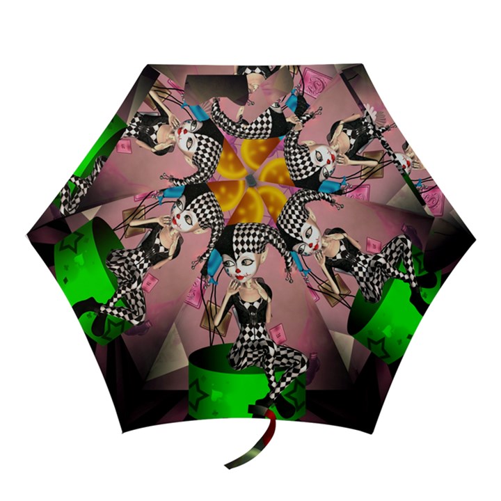 Cute Little Harlequin Mini Folding Umbrellas