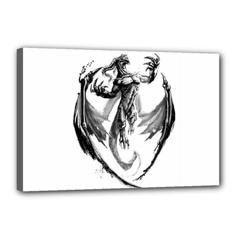 Dragon Design  Canvas 18  X 12  (stretched) by myuique