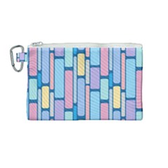 Background Wallpaper Block Pattern Canvas Cosmetic Bag (medium) by Vaneshart