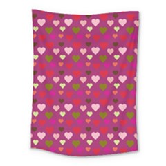 Hearts Seamlessp Attern Background Cute Love Children Symbol Kiddies Medium Tapestry by Vaneshart