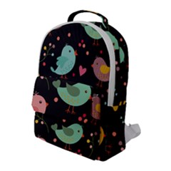 Birds Cute Pattern Background Flap Pocket Backpack (large) by Vaneshart