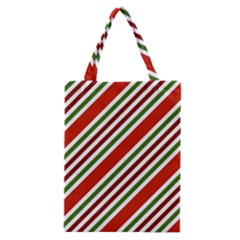 Christmas Color Stripes Classic Tote Bag by Vaneshart