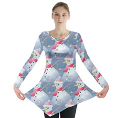 Christmas Snowman Long Sleeve Tunic 