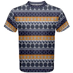 Abstract Seamless,pattern Graphic Lines Vintage Background Grunge Diamond Square Men s Cotton Tee