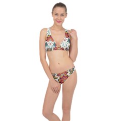 Baatik Print  Classic Banded Bikini Set  by designsbymallika