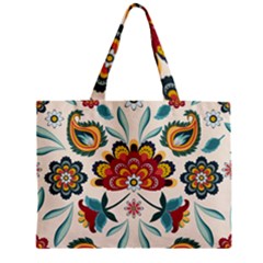 Baatik Print  Zipper Mini Tote Bag by designsbymallika