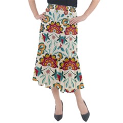 Baatik Print  Midi Mermaid Skirt by designsbymallika