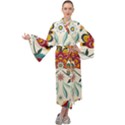 Baatik Print  Maxi Velour Kimono View1