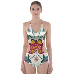 Baatik Print  Cut-out One Piece Swimsuit by designsbymallika