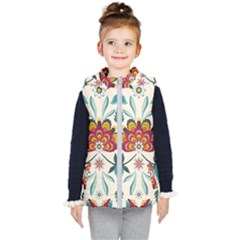 Baatik Print  Kids  Hooded Puffer Vest by designsbymallika