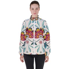 Baatik Print  Women s High Neck Windbreaker