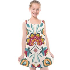 Baatik Print  Kids  Cross Back Dress