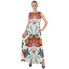 Baatik Print  Chiffon Mesh Boho Maxi Dress by designsbymallika