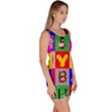 Alphabet Pattern Bodycon Dress View3