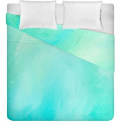Blue Green Shades Duvet Cover Double Side (king Size)