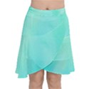 Blue Green Shades Chiffon Wrap Front Skirt View1