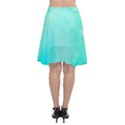 Blue Green Shades Chiffon Wrap Front Skirt View2