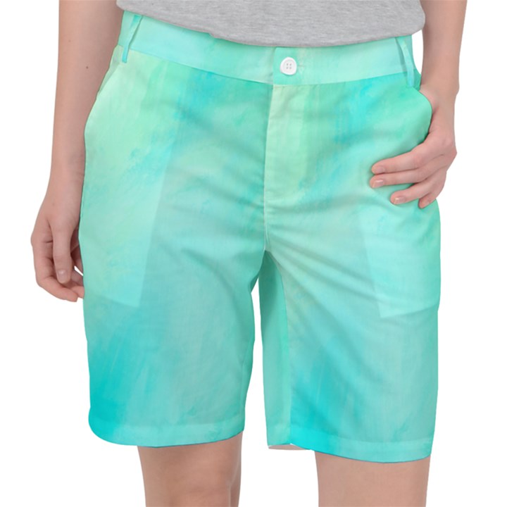 Blue Green Shades Pocket Shorts