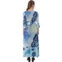 Blue Shaded Design Button Up Maxi Dress View2