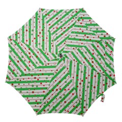 Christmas Paper Stars Pattern Texture Background Colorful Colors Seamless Copy Hook Handle Umbrellas (large) by Vaneshart