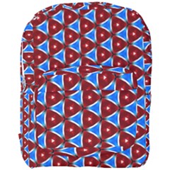 Pattern Triangles Seamless Red Blue Seamless Pattern Texture Seamless Patterns Repetition Full Print Backpack by Vaneshart