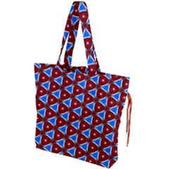 Pattern Triangles Seamless Red Blue Seamless Pattern Texture Seamless Patterns Repetition Drawstring Tote Bag