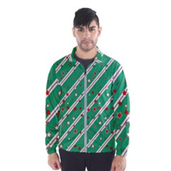 Christmas Paper Stars Pattern Texture Background Men s Windbreaker