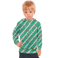Christmas Paper Stars Pattern Texture Background Kids  Hooded Pullover by Vaneshart