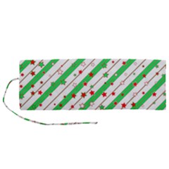 Christmas Paper Stars Pattern Texture Background Colorful Colors Seamless Roll Up Canvas Pencil Holder (m) by Vaneshart