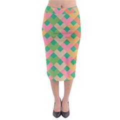 Abstract Seamlesspattern Graphic Lines Vintage Background Grunge Pattern Colorful Midi Pencil Skirt