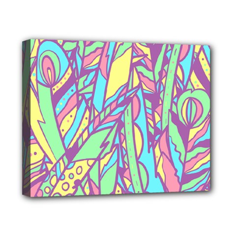 Feathers Pattern Canvas 10  X 8  (stretched)