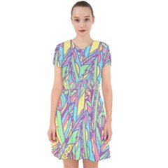 Feathers Pattern Adorable In Chiffon Dress