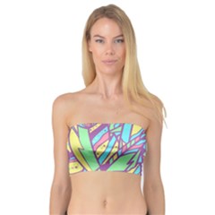 Feathers Pattern Bandeau Top