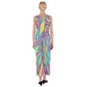 Feathers Pattern Fitted Maxi Dress View2