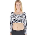 Leaves Pattern Colors Nature Design Long Sleeve Crop Top View1