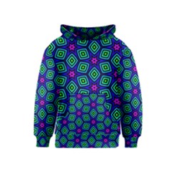 Seamless Pattern Pattern Purple Stars Kids  Pullover Hoodie