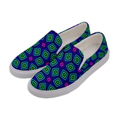 Seamless Pattern Pattern Purple Stars Women s Canvas Slip Ons by Vaneshart