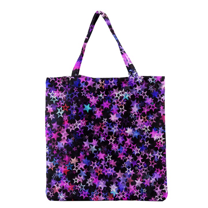 Christmas Paper Star Texture Grocery Tote Bag