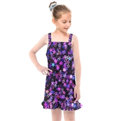 Christmas Paper Star Texture Kids  Overall Dress