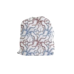 Pearl Pattern Floral Design Art Digital Seamless Drawstring Pouch (medium) by Vaneshart