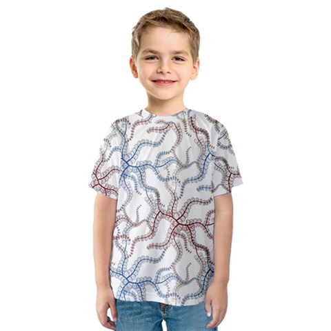 Pearl Pattern Floral Design Art Digital Seamless Kids  Sport Mesh Tee by Vaneshart