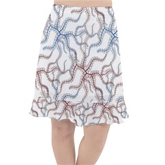 Pearl Pattern Floral Design Art Digital Seamless Fishtail Chiffon Skirt by Vaneshart