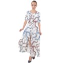 Pearl Pattern Floral Design Art Digital Seamless Waist Tie Boho Maxi Dress View1