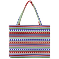 Christmas Color Stripes Pattern Mini Tote Bag