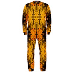 Pattern Wallpaper Background Yellow Amber Black Onepiece Jumpsuit (men)  by Vaneshart