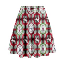 Christmas Happy Holidayw High Waist Skirt