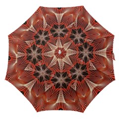 Star Pattern Red Abstract Straight Umbrellas