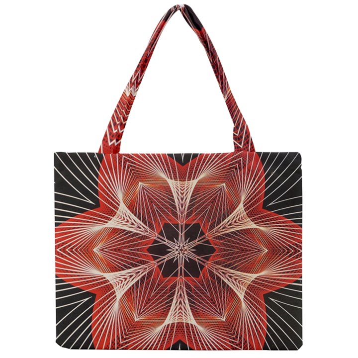 Star Pattern Red Abstract Mini Tote Bag