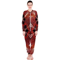 Star Pattern Red Abstract Onepiece Jumpsuit (ladies)  by Vaneshart