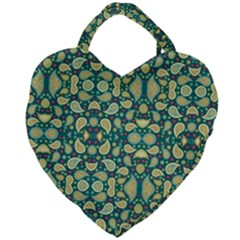 Pattern Abstract Paisley Swirls Artwork Creative Decoration Design Filigree Giant Heart Shaped Tote by Vaneshart